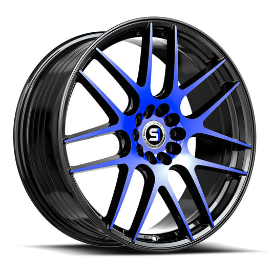 Spec-1 SP-65 18X9 4X100/114.3 73 +38 BLK-BLUE-MACHINED