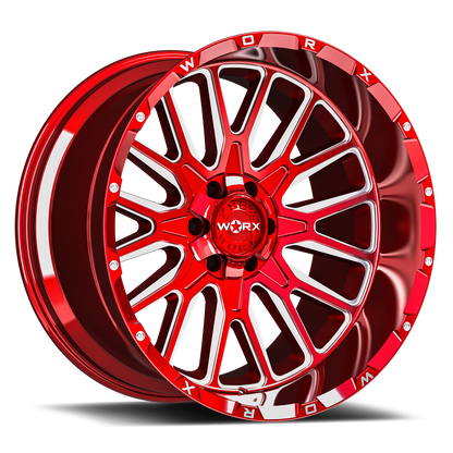 Worx Off-Road 818 20X12 6X135/139.7 106.2 -44 GL-CANDY RED MILLED