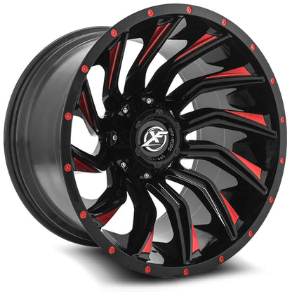 XF Off-Road XF-224 20X10 5X127/139.7 -12 78 GL-BLK RED MILLED
