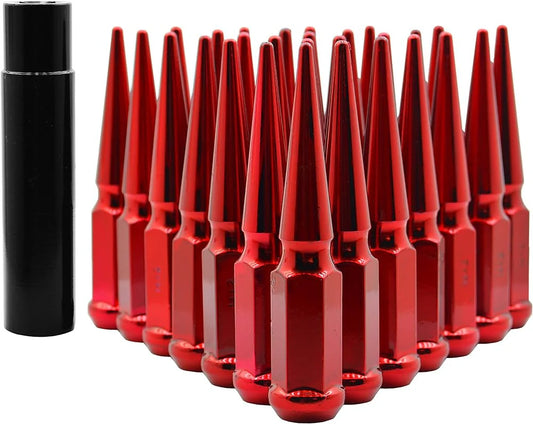 Metal Lugz 14X1.5 RED SPIKE LUG NUTS