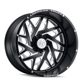 American Truxx Forged Aries ATF1909 22X12 8X165.1 -44 125 M-BLK MILLED