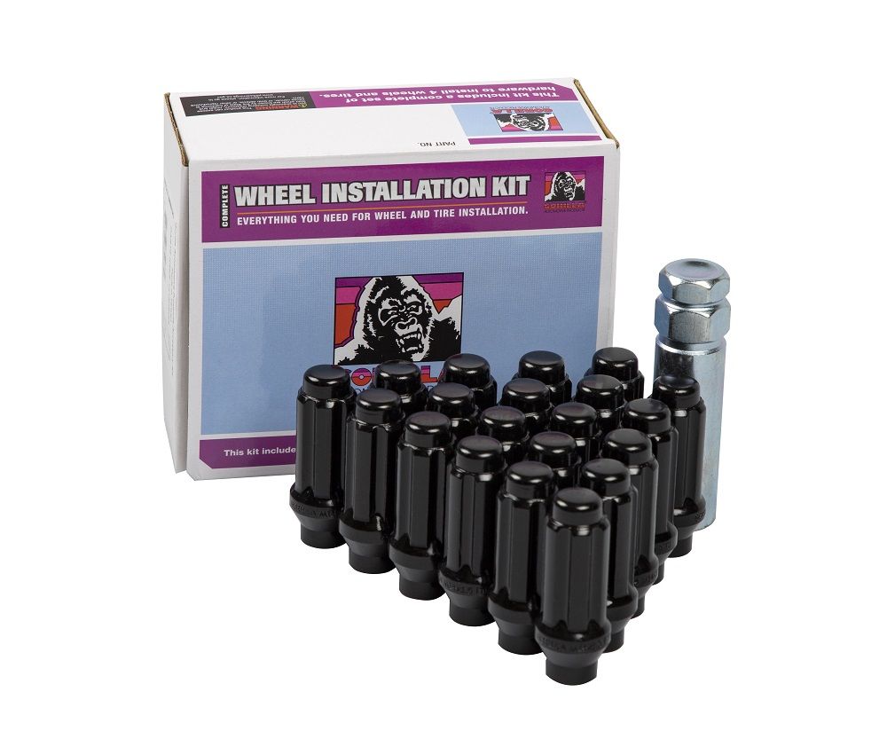 Gorilla Automotive 14x1.5 BLK SPLINE 2IN LUG NUTS EXTENDED LUGS