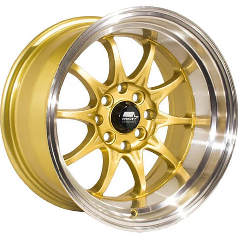 MST Wheels MT11 17x9 20mm 5x100/5x114.3 73.1 Gold w/Machined Lip