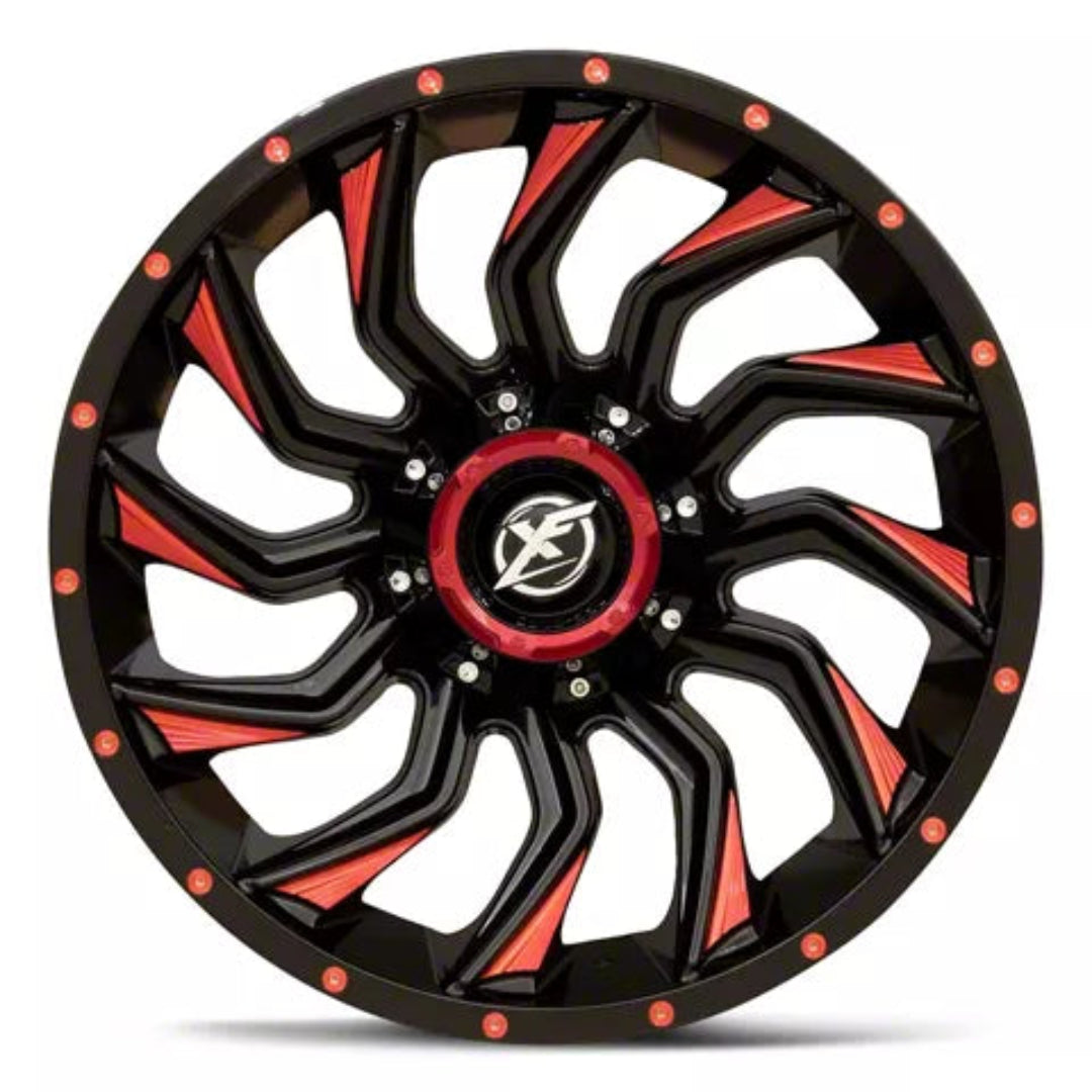 XF Off-Road XF-224 20X10 5X127/139.7 -12 78 GL-BLK RED MILLED