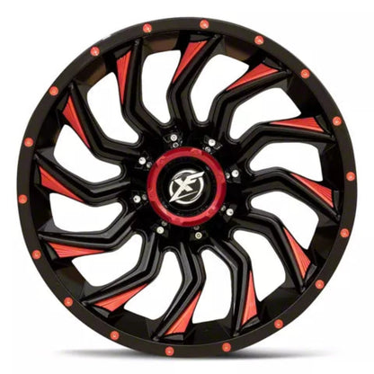 XF Off-Road XF-224 20X10 5X127/139.7 -12 78 GL-BLK RED MILLED